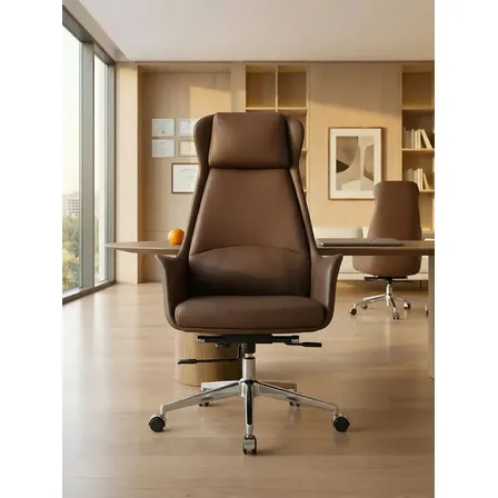 Cadeira Escritório Presidente Couro Atlanta 150kg Cor Marrom Material Do Estofamento Pu
