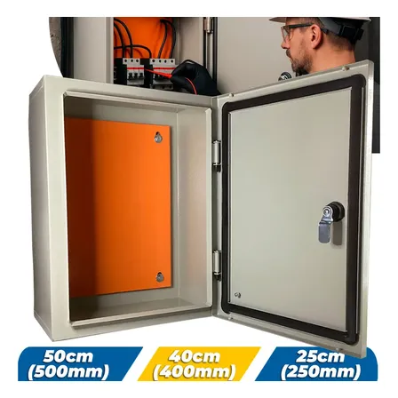 Caixa Comando Montagem Quadro Eletrico 500x400x250 Lisa Sobrepor Painel 50x40x25