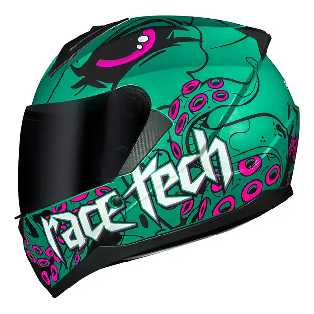 Capacete Race Tech Sector Kraken Rosa Tamanho Do Capacete 60 Brilhante 59/60
