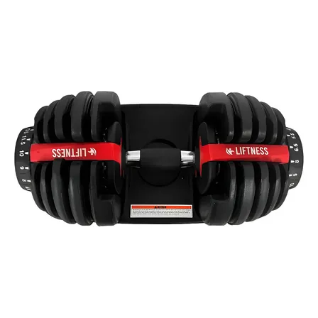 Halter Regulavel Vermelho 24kg - Dumbell Anilhas Liftness