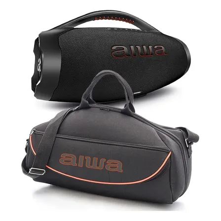 Case Bolsa Proteção Para Boombox Plus Aiwa Prova D'agua Acolchoada Premium Preto