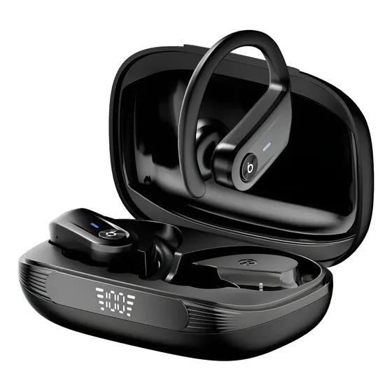 Fone De Ouvido Sem Fio TWS Bluetooth 6.0 Com Cancelamento De Ruído 45H Display Digital Baixa Latência IPX6 Esportivo Touch Para Celular Android iPhone