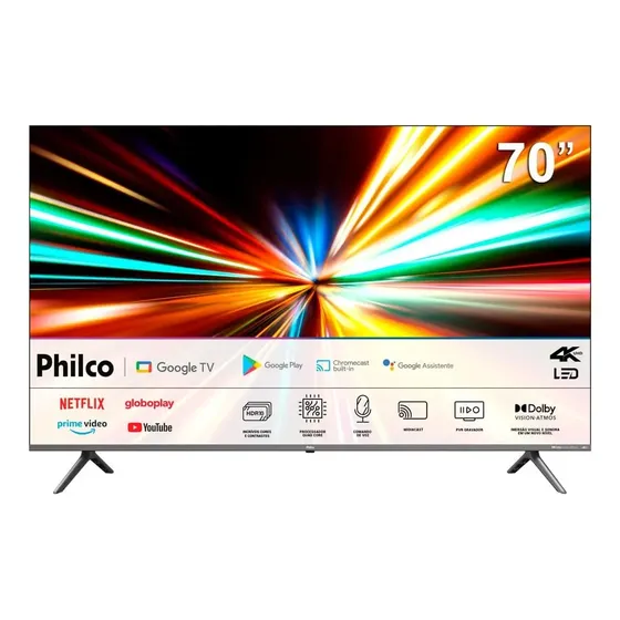 Smart Tv Led 70 Ultra Hd Philco 4k Ptv70g2sgsgb Google Tv