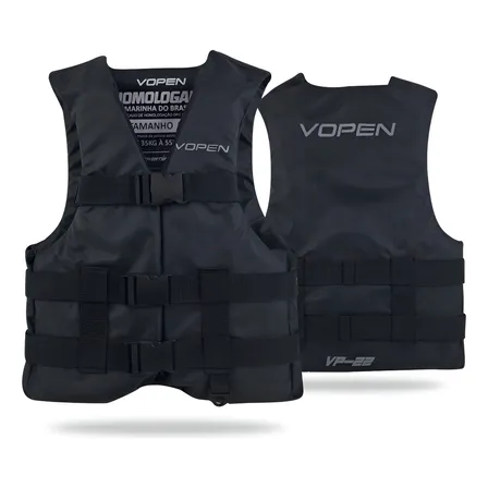 Colete Jetski Nylon Homologado Classe V Melhor Impacto Cor Preto Tamanho G2 - 55Kg à 110Kg -Acima 90Kg