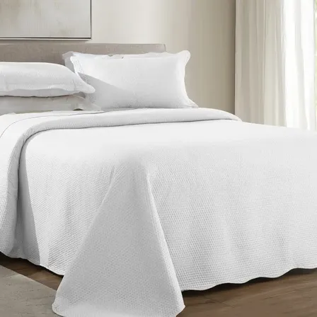Cobre Leito Casal 200 Fios Dupla Face Liso Branco Super25 – Kit 3 Peças Matelado