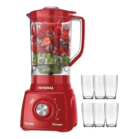 Liquidificador Mondial L99-fr Turbo Power Vermelho - Vermelho 220v