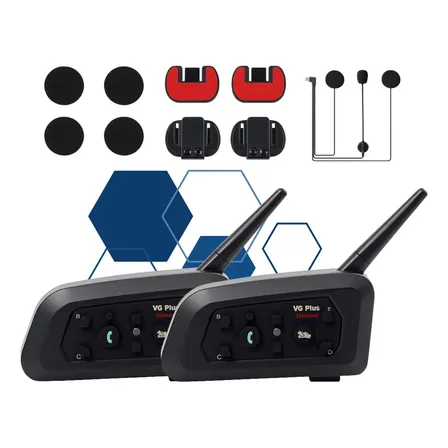 2 Intercomunicador V6 Pro 1200 Capacete Blueotooth Sem Fio