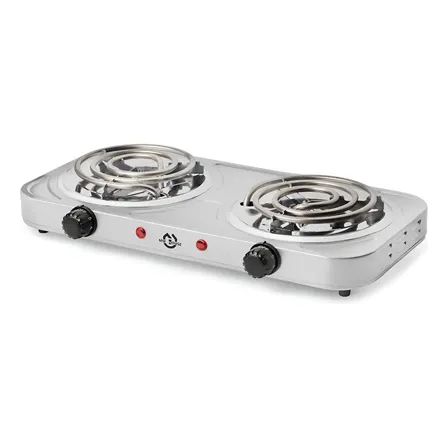 Fogareiro Elétrico 2 Bocas 2000 Watts Cinza Mmhouse