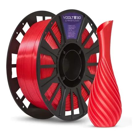Filamento Pla Vermelho Vsilk 1kg Fabricação Nacional Voolt3d Vermelho Vsilk