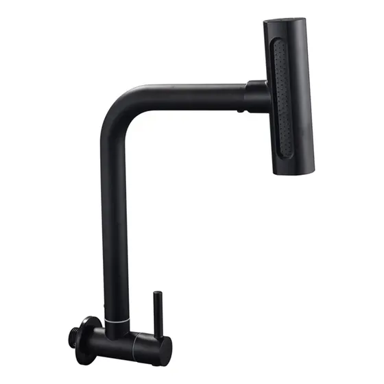 Torneira De Cozinha Fria Preta 304 Inox Torneira Gourmet Parede 4 Modos De Água Rotação 360° Alta Pressão Torneira Flexível Para Pia Cozinha Winda