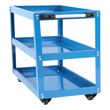 Carrinho Para Ferramentas 3 Bandejas 4 Rodízios Suporta 150kg Marca Brin7 Azul