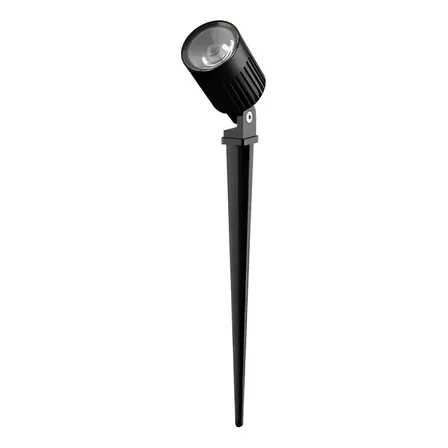 Espeto De Jardim Led Interlight Finco 6w 2700k Branco-quente Preto P/ Iluminação Externa Ip66 127/220v