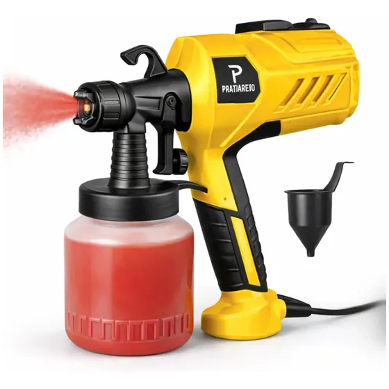 Pistola De Pintura 400w Profissional Elétrica Pulverizadora 800ml Regulações De Spray Prevenção De Refluxo Para Projetos De Renovação Doméstica Colpaq