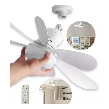 Ventlador de Teto Flower 40W com Luz LED e Controle Remoto