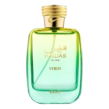 Perfume Rasasi Hawas Verde 100ml Cítrico Fresco Toques Aquáticos