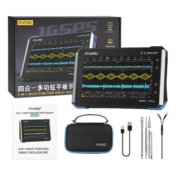 Osciloscópio Fnirsi Dpos350p Gerador Sinal - 2 Canais 350mhz
