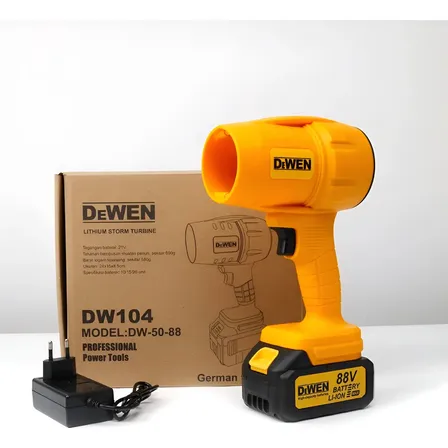 Soprador Dewen 88v Portátil A Bateria Para Jardins E Carros Amarelo 127/220v