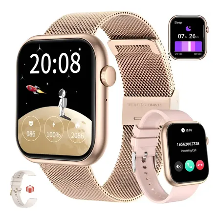Smartwatch Lakeyloyi Ly-qx7pro Ouro 2'' Bluetooth Chamadas Monitor Glicose