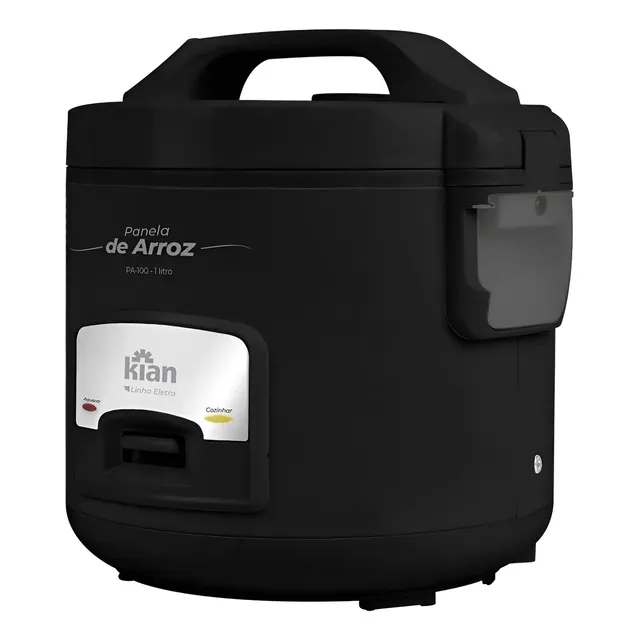 Panela De Arroz Elétrica Inox 5 Xícaras 400w Kian Preto 60 220v