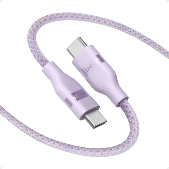 Cabo Usb C Celular Anker Nano 240w Carregador Turbo 0.9m Cor Violeta