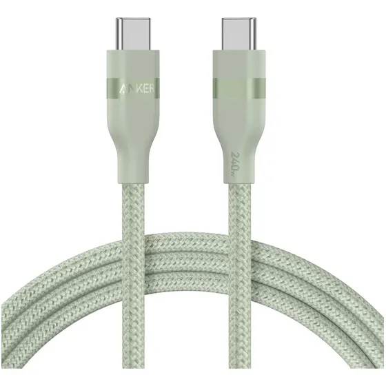 Cabo Usb C Celular Anker Nano 240w Carregador Turbo 0.9m Cor Verde-claro