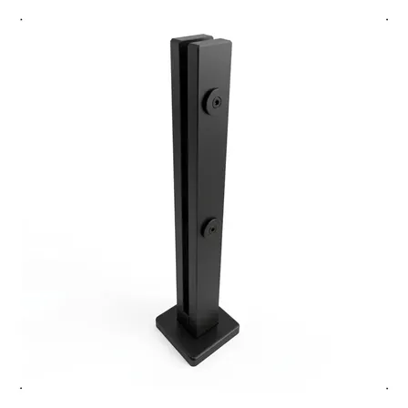 Coluna Torre Inox 304 40cm Guarda Corpo Preto Fosco