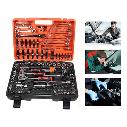 Kit De Ferramentas Inova Cases 151 Peças Profissional, Para Reparos Mecânicos Com Maleta Preta Preto
