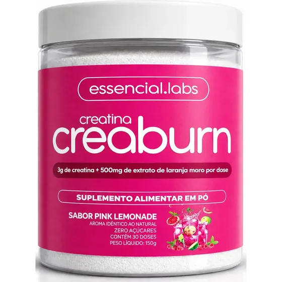 CREABURN (CREATINA 100% PURA + MOROSIL) Sabor Pink Lemonade - 30 Doses