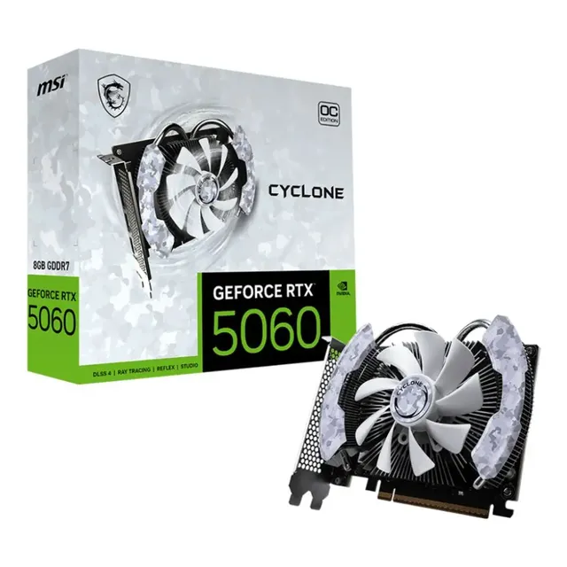 Placa De Video Msi Geforce Rtx 5060 Cyclone Oc 8gb Gddr7