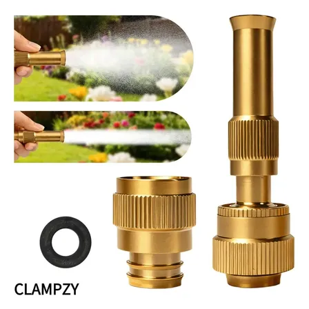 Bico Esguicho Alta Pressão para Mangueira de 1/2 Pol. Clampzy Dourado