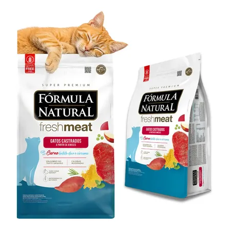Formula Natural Fresh Meat Gatos Castrados Carne 10,1kg