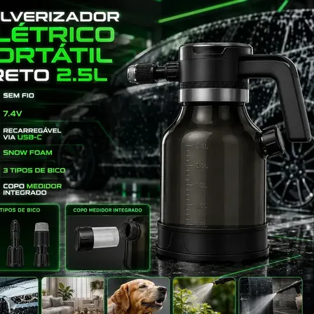 Pulverizador Manual Híbrido 3 Em 1 Para Snow Foam Automotivo E Jardim Transparente-un