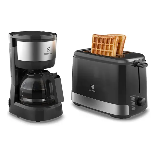 Cafeteira Elétrica Electrolux 15 Xícaras ECM10 + Torradeira 8 Níveis Efficient ETS10 Kit Café da Manhã Electrolux