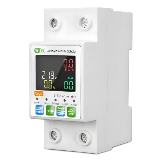 Disjuntor Inteligente Wifi 63a Com Display Lcd Tuya