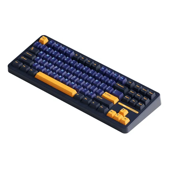 Teclado Mecânico Akko Tac87 Rgb Horizon Azul/amarelo Linear Azul E Amarelo Inglês Us