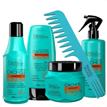 Kit Manutenção Dos Cachos Forever Liss Com 4 Produtos