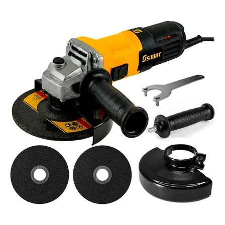 Esmerilhadeira Lixadeira Angular 4.1/2 Professional 780w 115mm 11000rpm Elétrica + Acessórios St-2444 Start