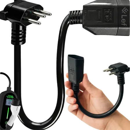 Adaptador De Tomada Fêmea 20a 3p Para Macho 10a 3p 90 Graus Bivolt Lef 127/220v