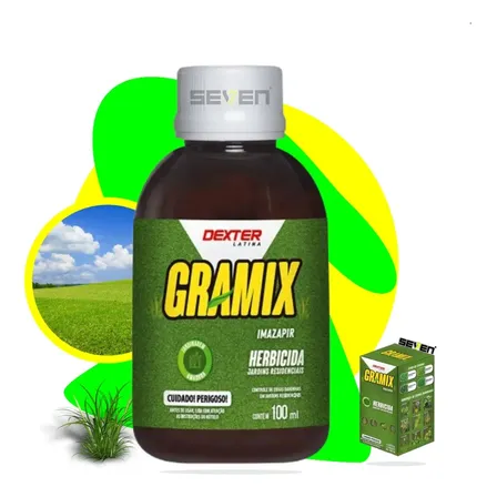 Gramix Herbicida Seletivo Eficaz Gramado Grama Jardim 100ml