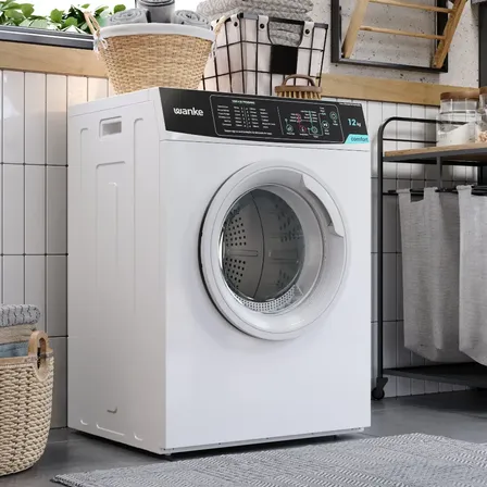 Secadora De Roupa De Piso Wanke 12kg Comfort 12 Programas Branco Promo Wave 127v
