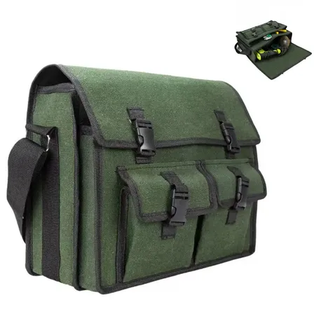Bolsa Para Ferramentas De Lona Grossa Para Furadeira Resistente Verde-musgo
