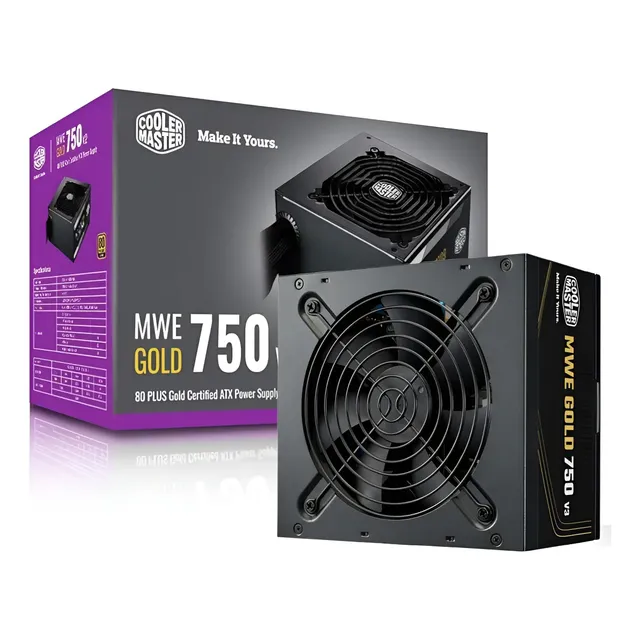 Fonte Cooler Master Mwe 750 V3 750w Atx 3.1 Preto
