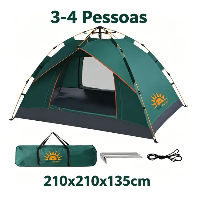 New Hawaii Barraca De Camping Automática 3-4 Pessoas Upf50+ Bloqueia-p747