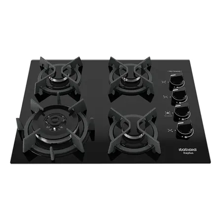 Cooktop 4 Bocas A Gás Itatiaia Itaplus Preto Bivolt