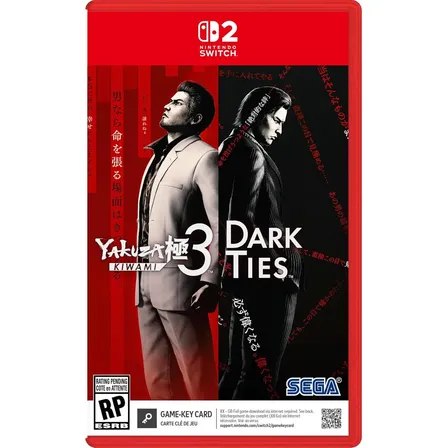 Cartão-chave Do Jogo Yakuza Kiwami 3 E Dark Ties Nintendo Switch 2