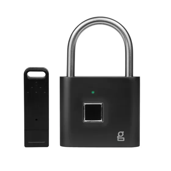 Geonav Cadeado Digital Com Biometria Com Chave Eletrônica Usb-c De Emergência, Cad01sg Preto