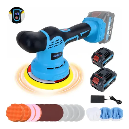 Politriz Automotiva C/ 2 Baterias 4000mah 6000rpm Dobevi Azul-celeste 127/220v