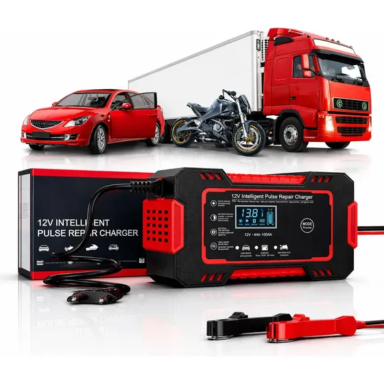 Eps-9450 Carregador De Bateria Inteligente 12v Automotivo Vermelho