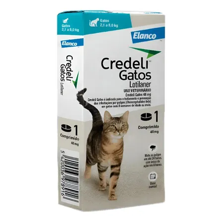 Credeli Antipulgas Para Gatos De 2,1 À 8 Kg 1 Comprimido De 48mg