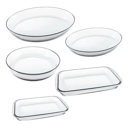 Conjunto Assadeiras 5 Peças Sem Tampa de Vidro - Marinex